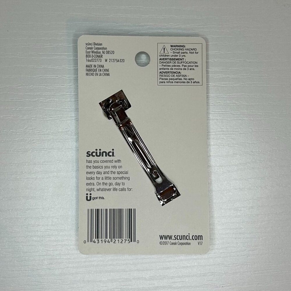 NWT triple diamond barrette (gold or silver) - Picture 2 of 4